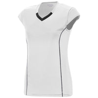 Augusta Sportswear Ladies Blash Jersey in White/Black  -Part of the Ladies, Ladies-Jersey, Augusta-Products, Volleyball, Shirts product lines at KanaleyCreations.com
