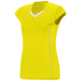 Augusta Sportswear Ladies Blash Jersey in Power Yellow/White  -Part of the Ladies, Ladies-Jersey, Augusta-Products, Volleyball, Shirts product lines at KanaleyCreations.com