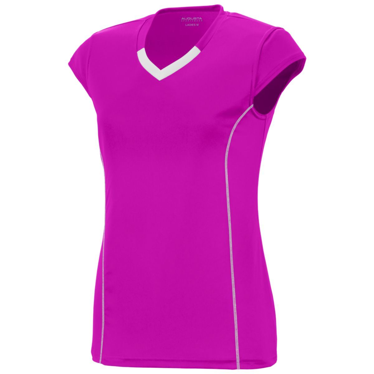Augusta Sportswear Girls Blash Jersey in Power Pink/White  -Part of the Girls, Augusta-Products, Volleyball, Girls-Jersey, Shirts product lines at KanaleyCreations.com