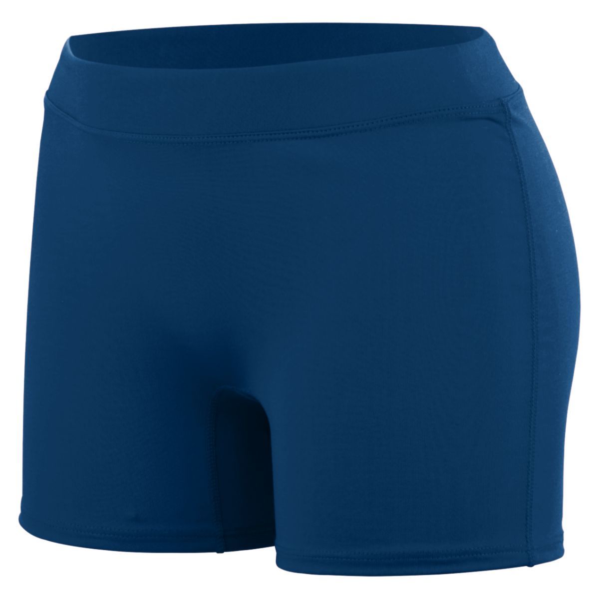 Augusta Sportswear Girls Enthuse Shorts in Navy  -Part of the Girls, Augusta-Products, Volleyball, Girls-Shorts product lines at KanaleyCreations.com