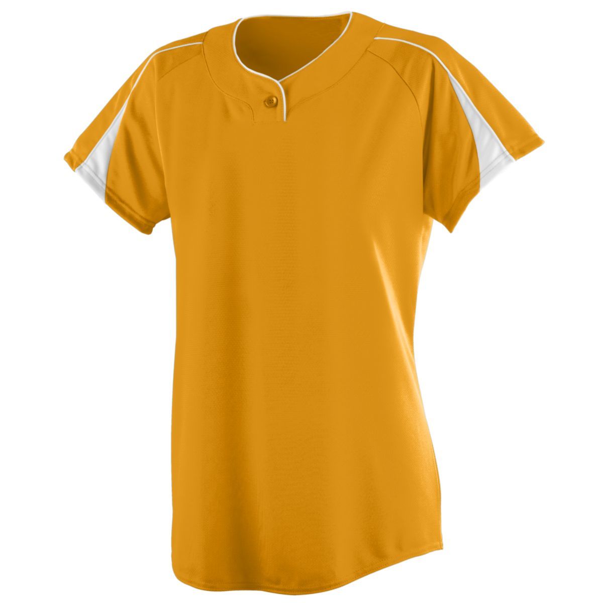 Augusta Sportswear Ladies Diamond Jersey in Gold/White  -Part of the Ladies, Ladies-Jersey, Augusta-Products, Softball, Shirts product lines at KanaleyCreations.com
