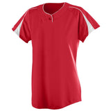 Augusta Sportswear Ladies Diamond Jersey in Red/White  -Part of the Ladies, Ladies-Jersey, Augusta-Products, Softball, Shirts product lines at KanaleyCreations.com