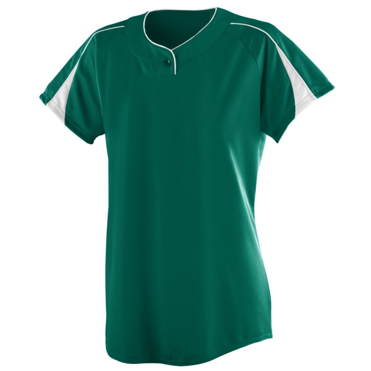 Augusta Sportswear Ladies Diamond Jersey in Dark Green/White  -Part of the Ladies, Ladies-Jersey, Augusta-Products, Softball, Shirts product lines at KanaleyCreations.com