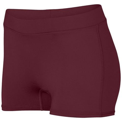 Augusta Sportswear Girls Dare Shorts in Maroon  -Part of the Girls, Augusta-Products, Volleyball, Girls-Shorts product lines at KanaleyCreations.com