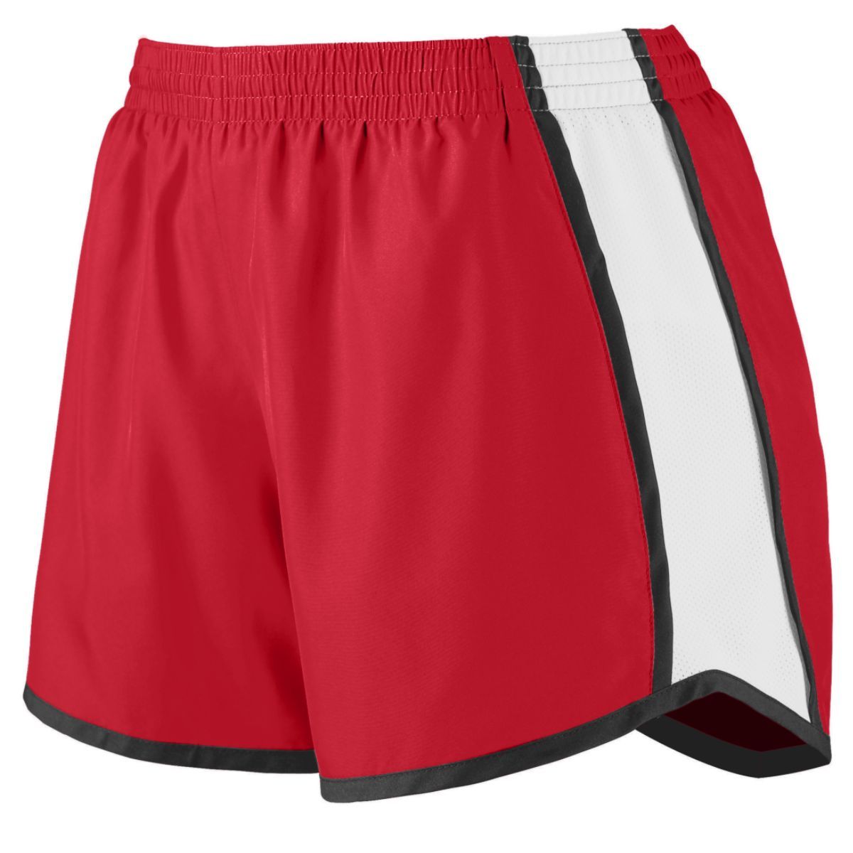 Augusta Sportswear Ladies Pulse Shorts in Red/White/Black  -Part of the Ladies, Ladies-Shorts, Augusta-Products, Volleyball product lines at KanaleyCreations.com