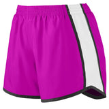 Augusta Sportswear Ladies Pulse Shorts in Power Pink/White/Black  -Part of the Ladies, Ladies-Shorts, Augusta-Products, Volleyball product lines at KanaleyCreations.com