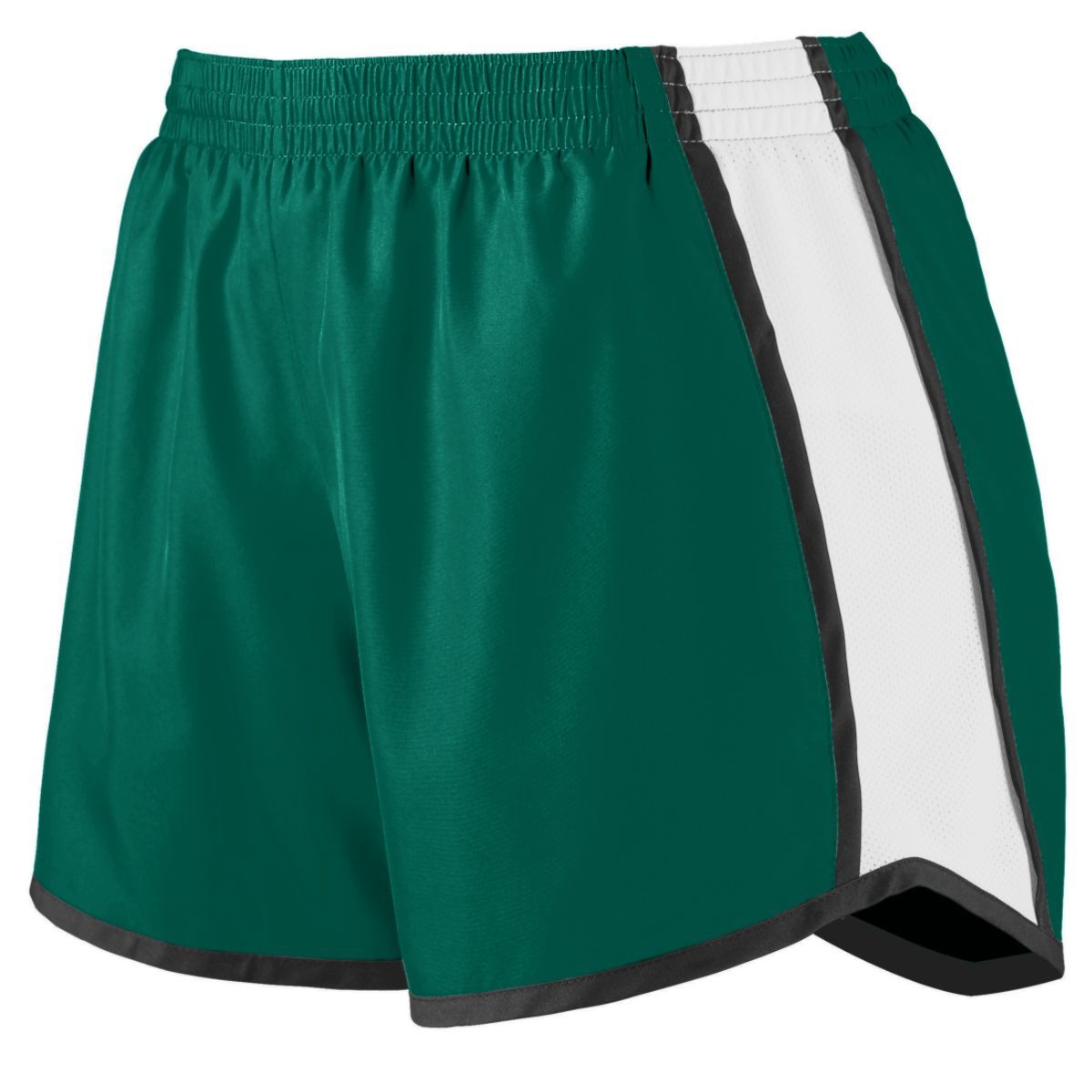 Augusta Sportswear Ladies Pulse Shorts in Dark Green/White/Black  -Part of the Ladies, Ladies-Shorts, Augusta-Products, Volleyball product lines at KanaleyCreations.com