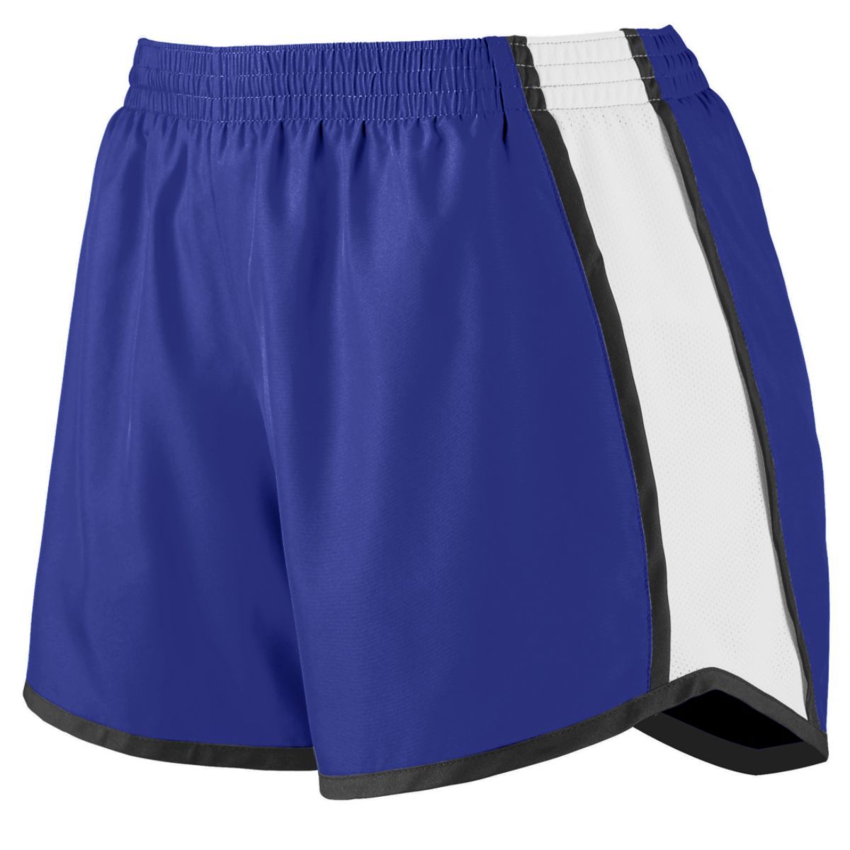 Augusta Sportswear Girls Pulse Team Shorts in Purple/White/Black  -Part of the Girls, Augusta-Products, Volleyball, Girls-Shorts product lines at KanaleyCreations.com