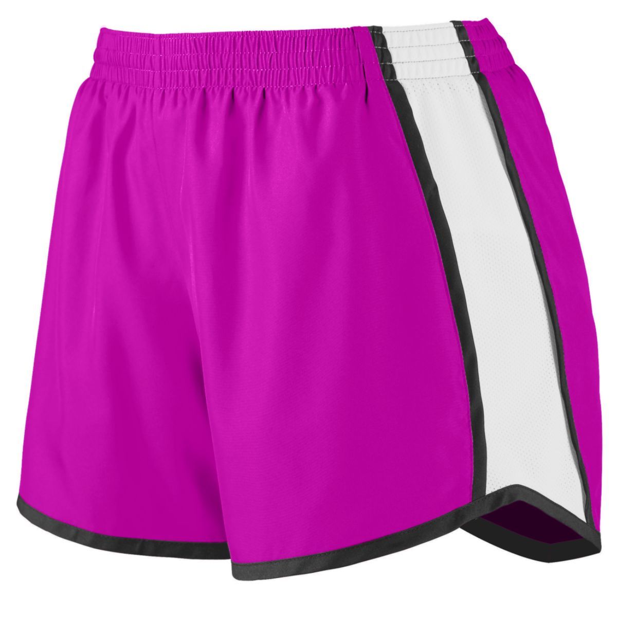 Augusta Sportswear Girls Pulse Team Shorts in Power Pink/White/Black  -Part of the Girls, Augusta-Products, Volleyball, Girls-Shorts product lines at KanaleyCreations.com