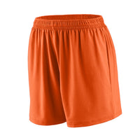 Augusta Sportswear Ladies Inferno Shorts in Orange  -Part of the Ladies, Ladies-Shorts, Augusta-Products, Softball product lines at KanaleyCreations.com