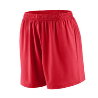 Augusta Sportswear Ladies Inferno Shorts in Red  -Part of the Ladies, Ladies-Shorts, Augusta-Products, Softball product lines at KanaleyCreations.com