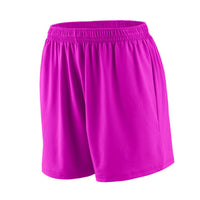 Augusta Sportswear Ladies Inferno Shorts in Power Pink  -Part of the Ladies, Ladies-Shorts, Augusta-Products, Softball product lines at KanaleyCreations.com