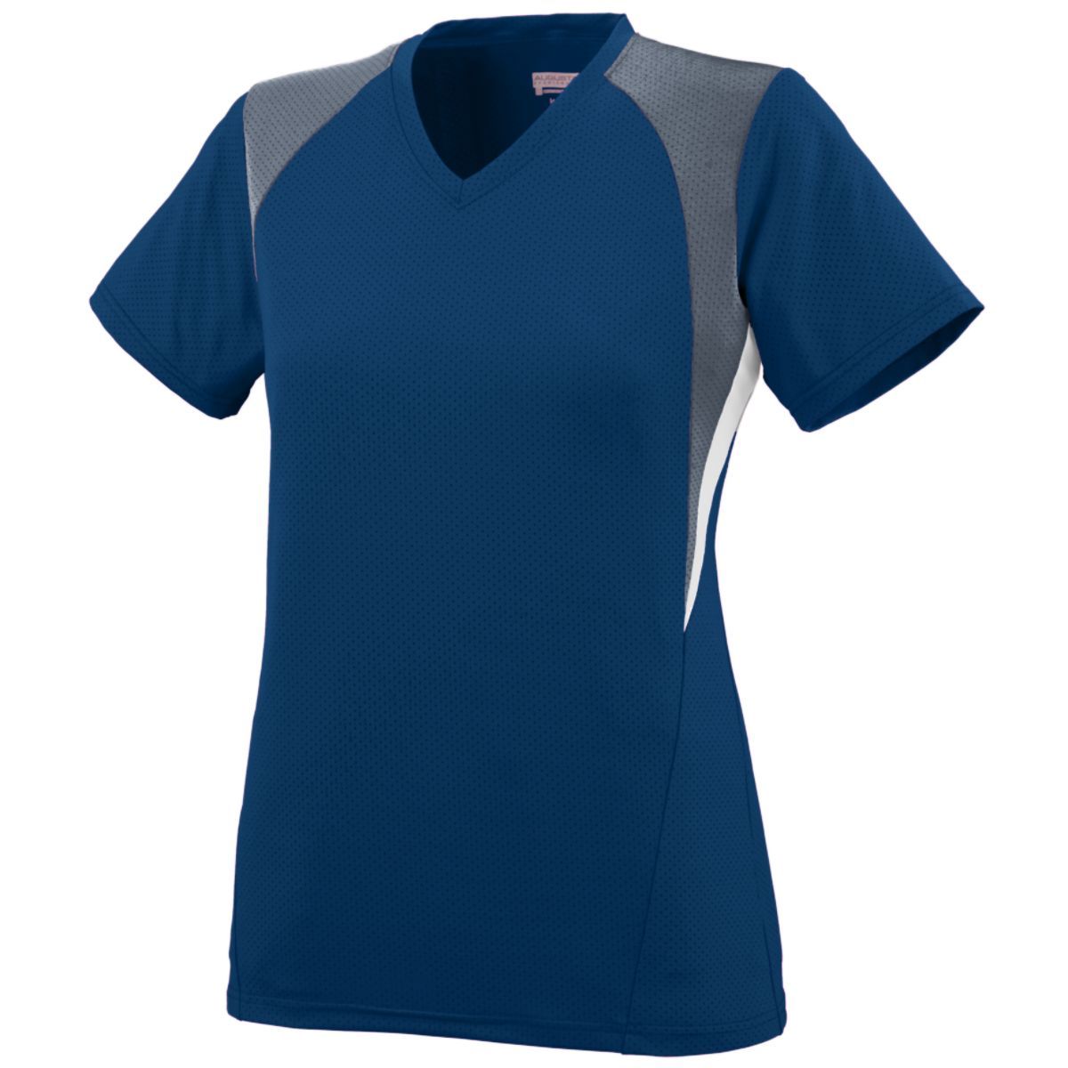 Augusta Sportswear Ladies Mystic Jersey in Navy/Graphite/White  -Part of the Ladies, Ladies-Jersey, Augusta-Products, Soccer, Shirts, All-Sports-1 product lines at KanaleyCreations.com