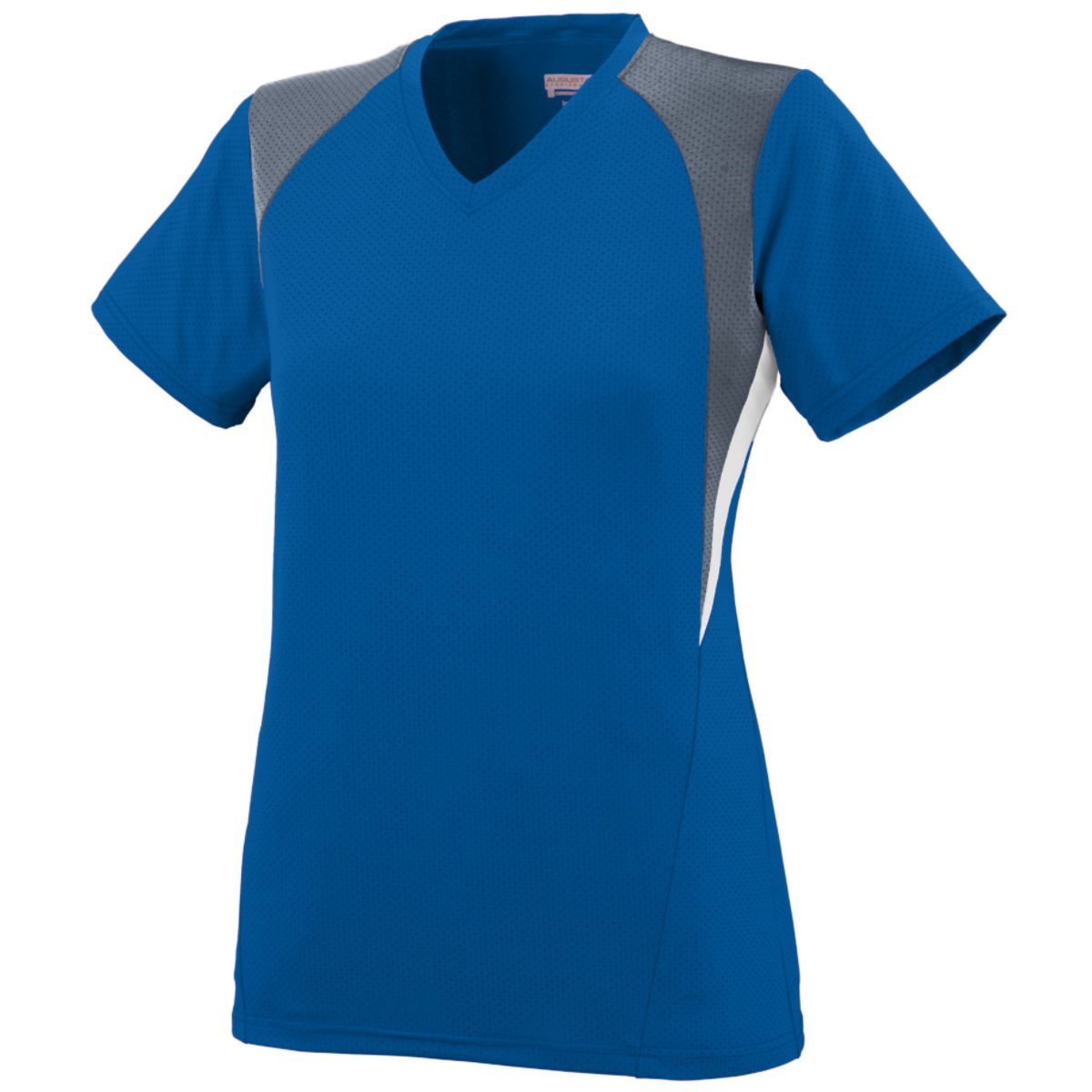 Augusta Sportswear Ladies Mystic Jersey in Royal/Graphite/White  -Part of the Ladies, Ladies-Jersey, Augusta-Products, Soccer, Shirts, All-Sports-1 product lines at KanaleyCreations.com