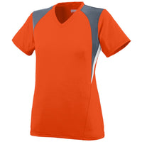 Augusta Sportswear Girls Mystic Jersey in Orange/Graphite/White  -Part of the Girls, Augusta-Products, Soccer, Girls-Jersey, Shirts, All-Sports-1 product lines at KanaleyCreations.com