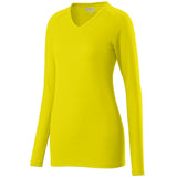 Augusta Sportswear Ladies Assist Jersey in Power Yellow  -Part of the Ladies, Ladies-Jersey, Augusta-Products, Volleyball, Shirts product lines at KanaleyCreations.com