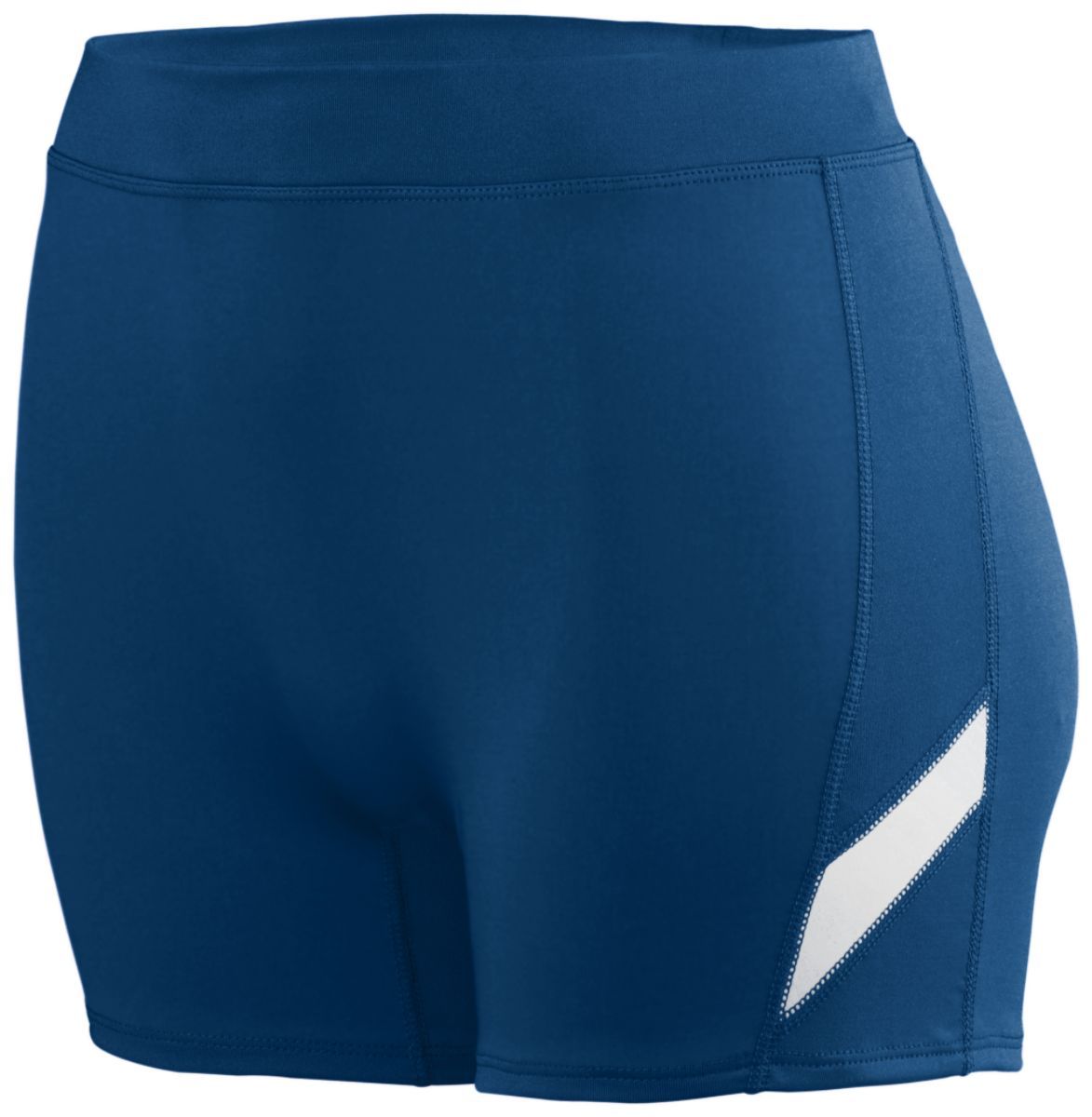 Augusta Sportswear Ladies Stride Shorts in Navy/White  -Part of the Ladies, Ladies-Shorts, Augusta-Products, Volleyball product lines at KanaleyCreations.com