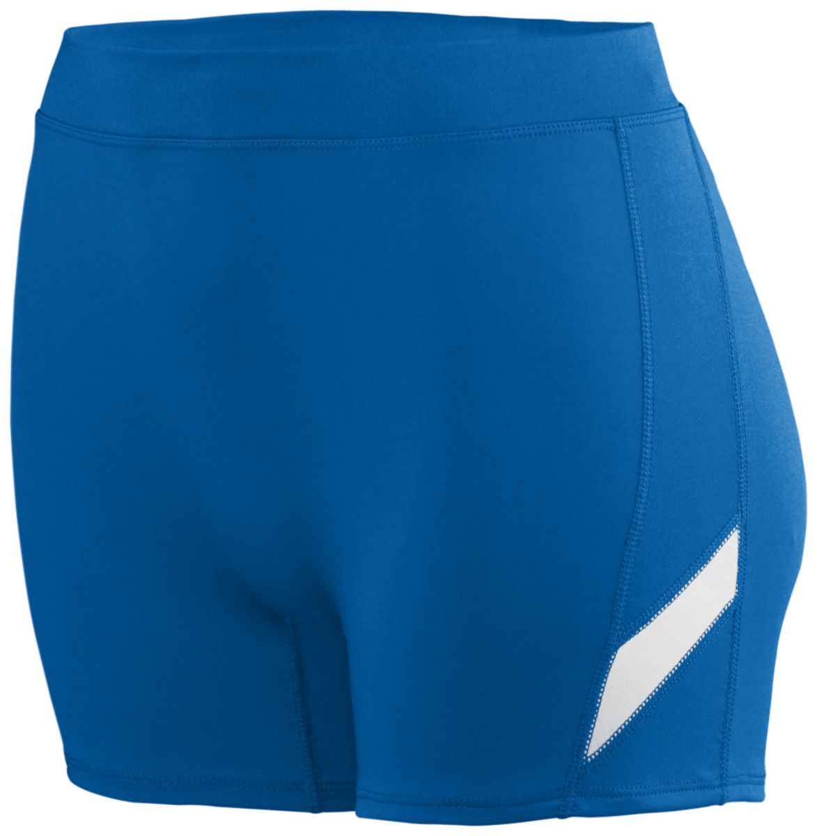 Augusta Sportswear Girls Stride Shorts in Royal/White  -Part of the Girls, Augusta-Products, Volleyball, Girls-Shorts product lines at KanaleyCreations.com
