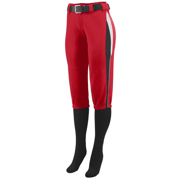 Augusta Sportswear Ladies Comet Pant in Red/Black/White  -Part of the Ladies, Ladies-Pants, Pants, Augusta-Products, Softball product lines at KanaleyCreations.com