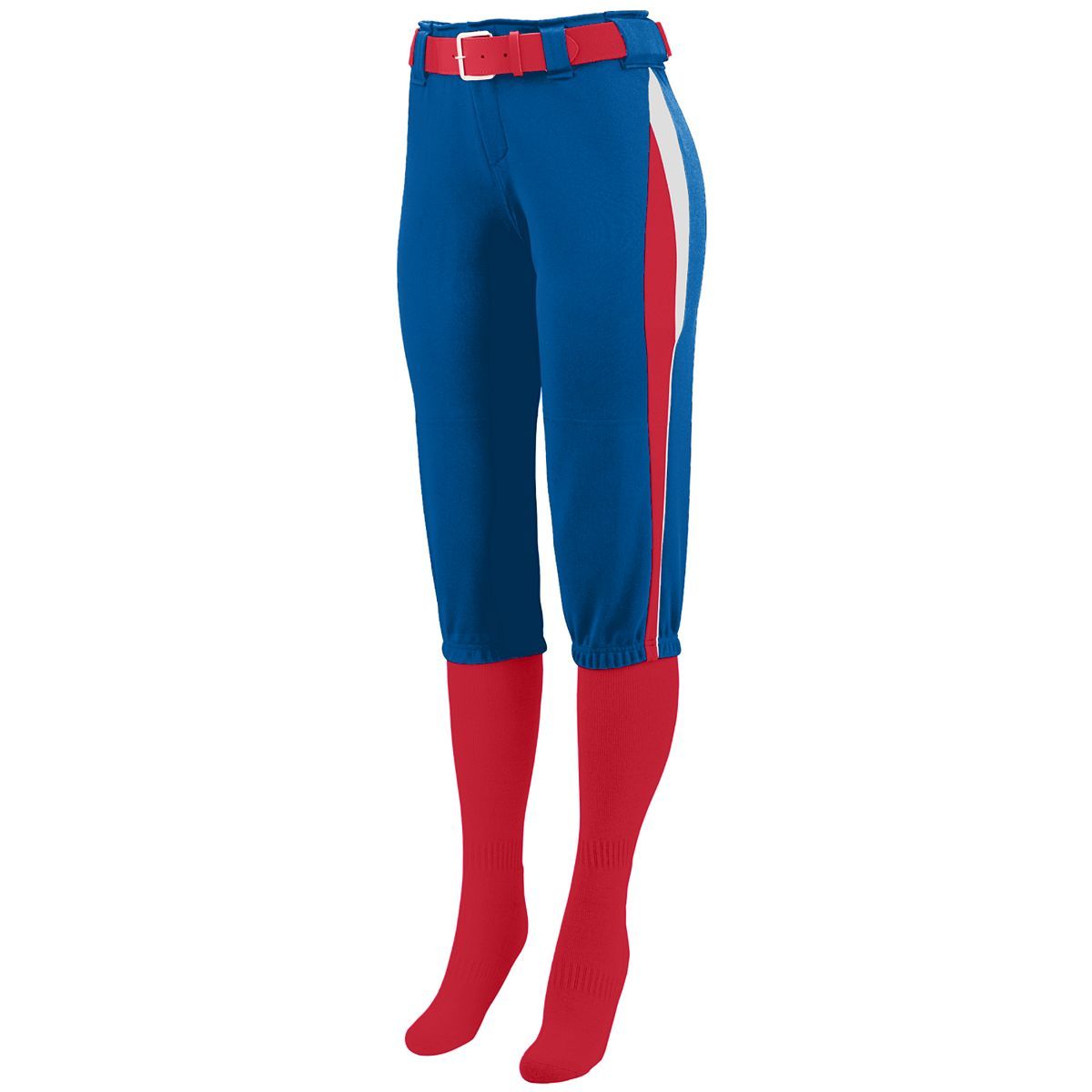 Augusta Sportswear Ladies Comet Pant in Royal/Red/White  -Part of the Ladies, Ladies-Pants, Pants, Augusta-Products, Softball product lines at KanaleyCreations.com