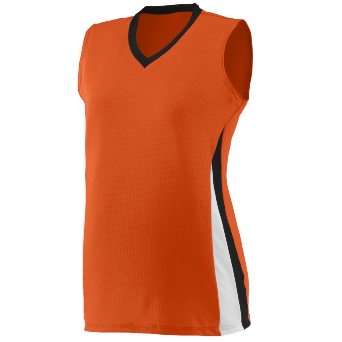 Augusta Sportswear Ladies Tornado Jersey in Orange/Black/White  -Part of the Ladies, Ladies-Jersey, Augusta-Products, Volleyball, Shirts product lines at KanaleyCreations.com