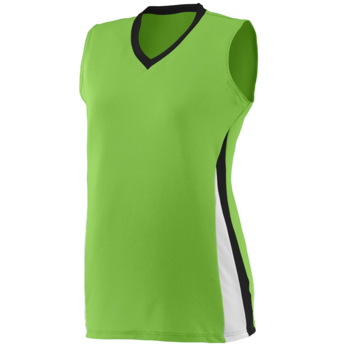 Augusta Sportswear Ladies Tornado Jersey in Lime/Black/White  -Part of the Ladies, Ladies-Jersey, Augusta-Products, Volleyball, Shirts product lines at KanaleyCreations.com