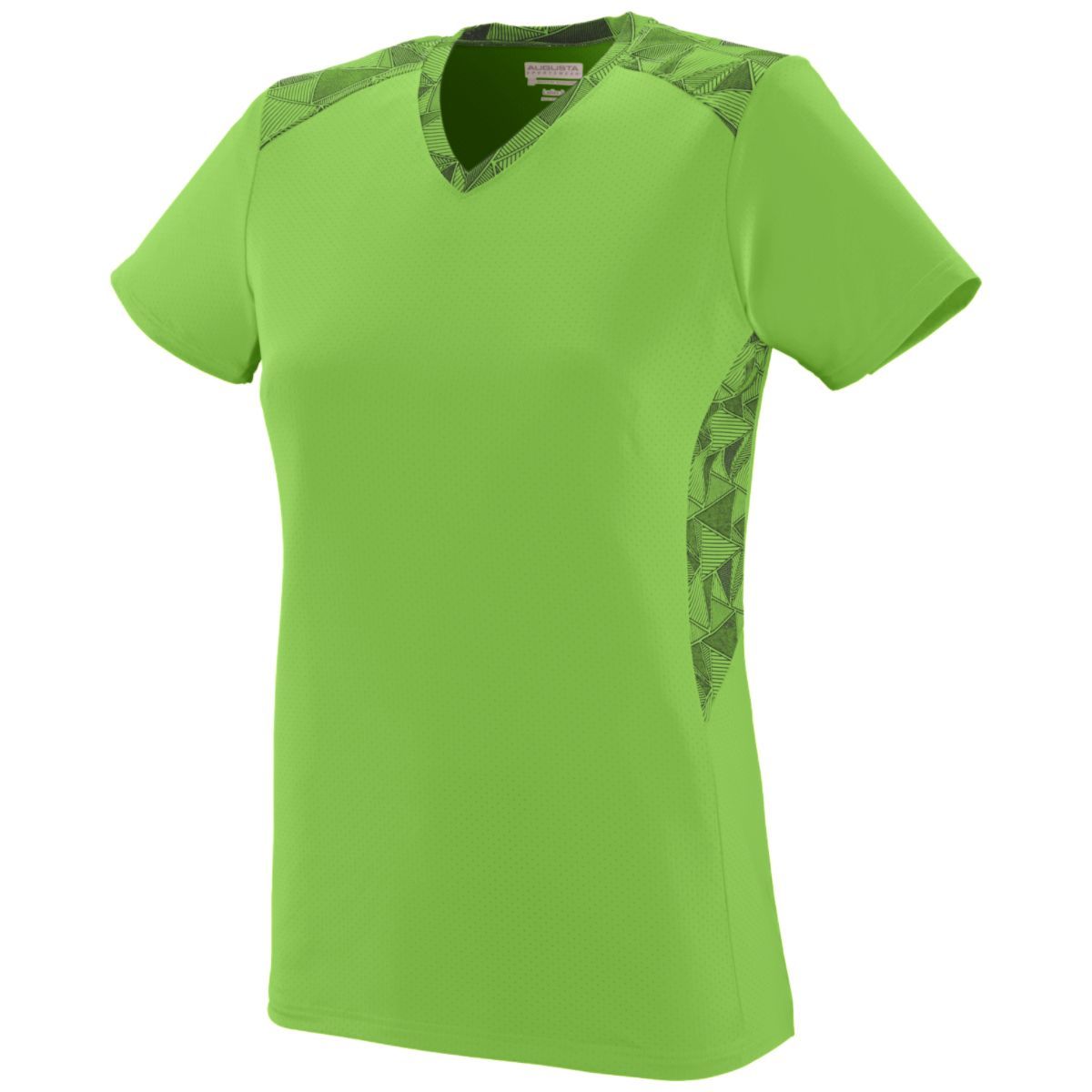 Augusta Sportswear Ladies Vigorous Jersey in Lime/Lime/Black Print  -Part of the Ladies, Ladies-Jersey, Augusta-Products, Softball, Shirts product lines at KanaleyCreations.com