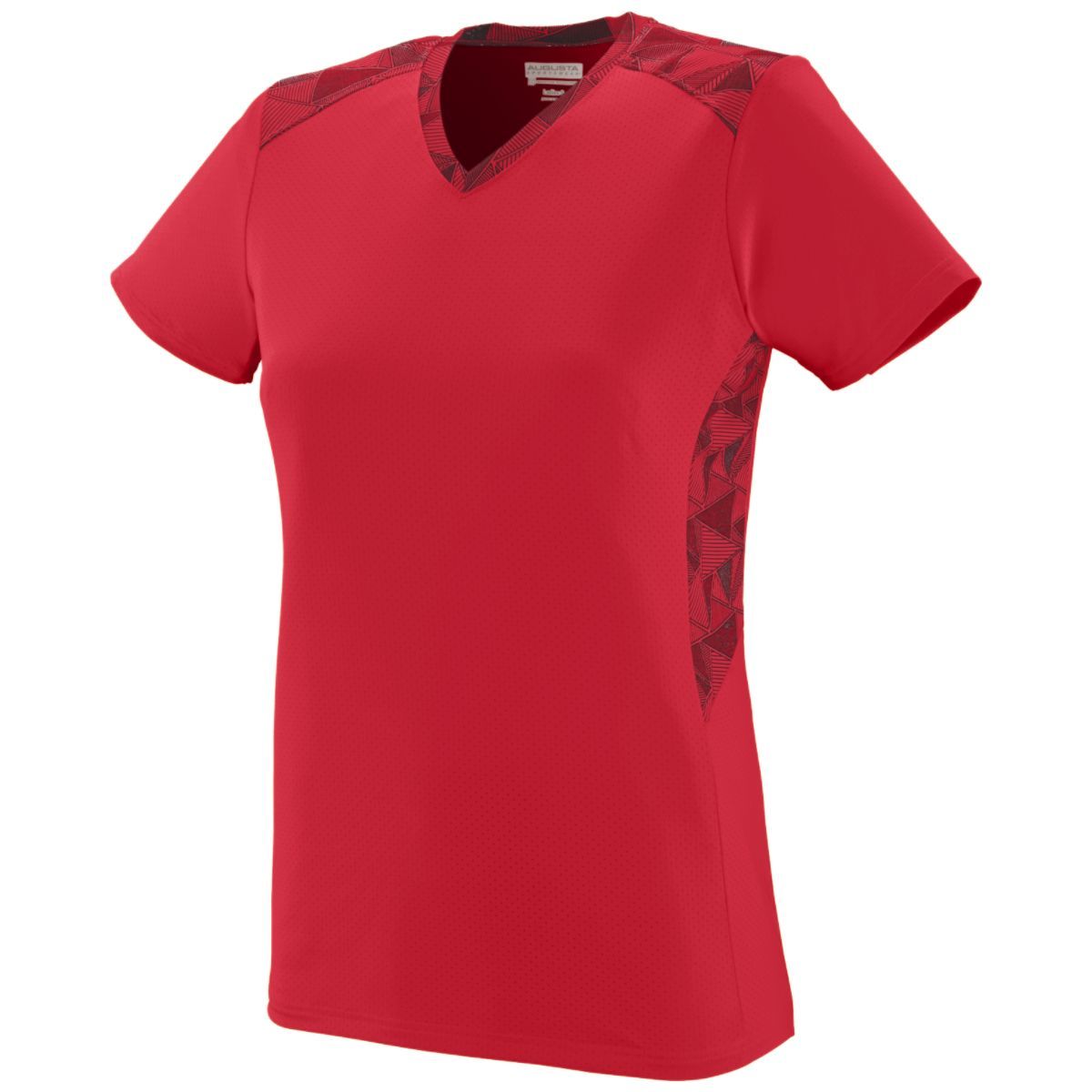 Augusta Sportswear Ladies Vigorous Jersey in Red/Red/Black Print  -Part of the Ladies, Ladies-Jersey, Augusta-Products, Softball, Shirts product lines at KanaleyCreations.com