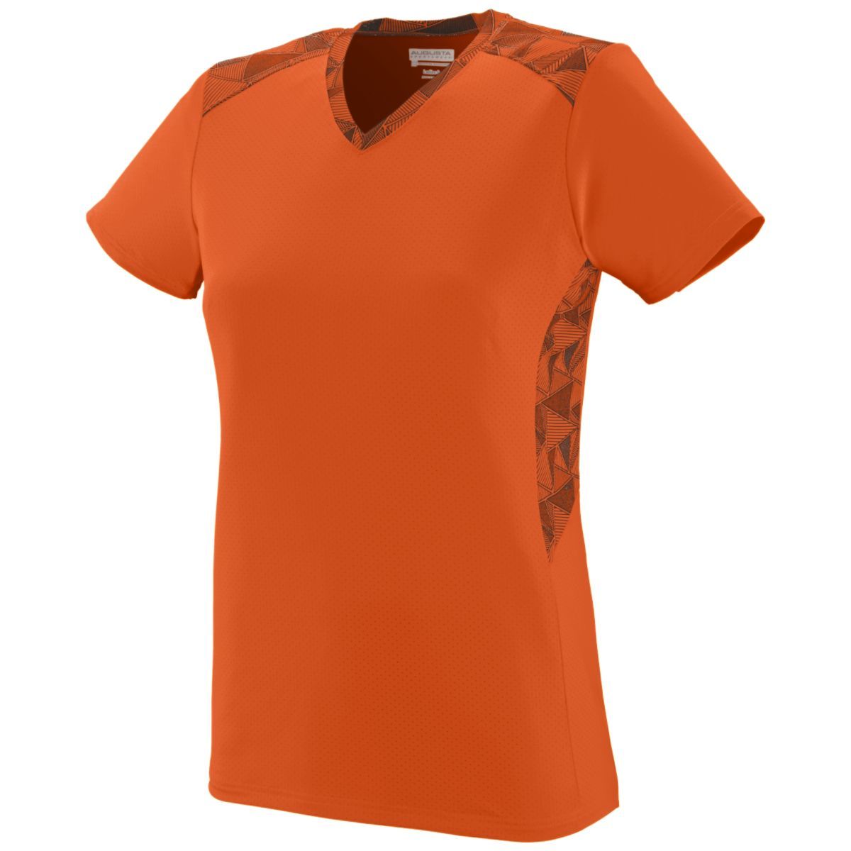 Augusta Sportswear Ladies Vigorous Jersey in Orange/Orange/Black Print  -Part of the Ladies, Ladies-Jersey, Augusta-Products, Softball, Shirts product lines at KanaleyCreations.com