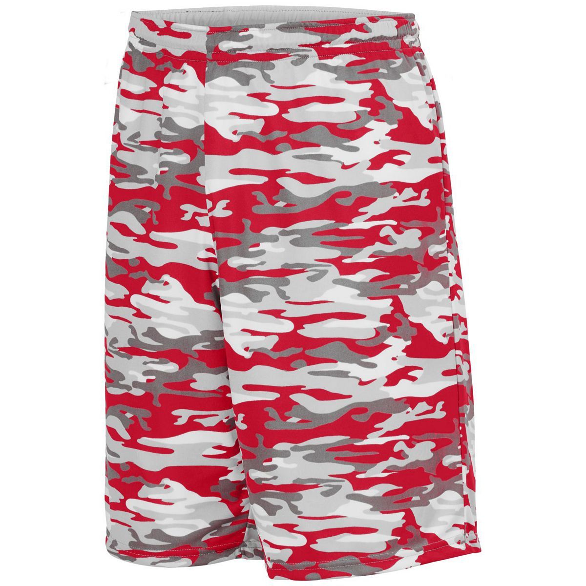 Augusta Sportswear Reversible Wicking Shorts in Red Mod/White  -Part of the Adult, Adult-Shorts, Augusta-Products, Basketball, All-Sports, All-Sports-1 product lines at KanaleyCreations.com