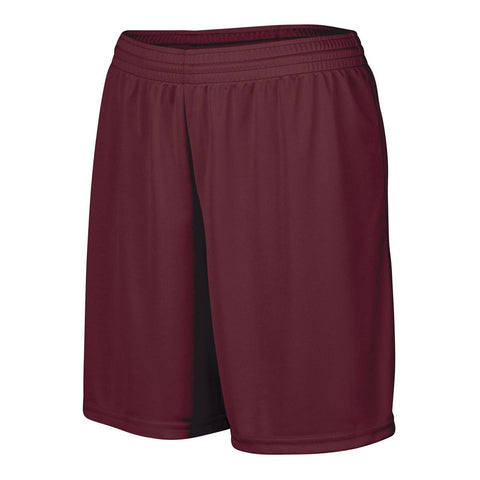 Augusta Sportswear Ladies Octane Shorts in Maroon  -Part of the Ladies, Ladies-Shorts, Augusta-Products product lines at KanaleyCreations.com