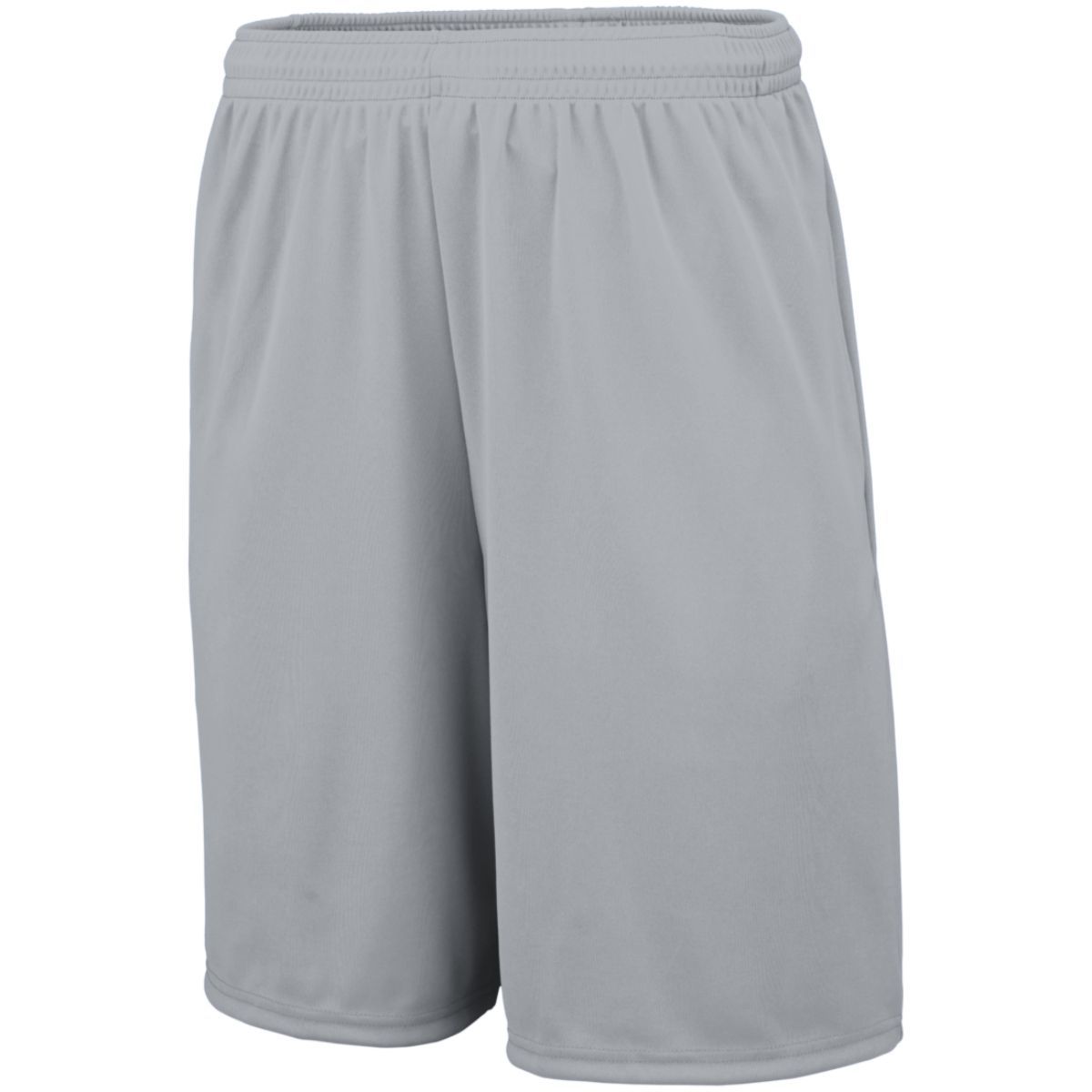 Augusta Sportswear Training Shorts With Pockets in Silver Grey  -Part of the Adult, Adult-Shorts, Augusta-Products, Lacrosse, All-Sports, All-Sports-1 product lines at KanaleyCreations.com