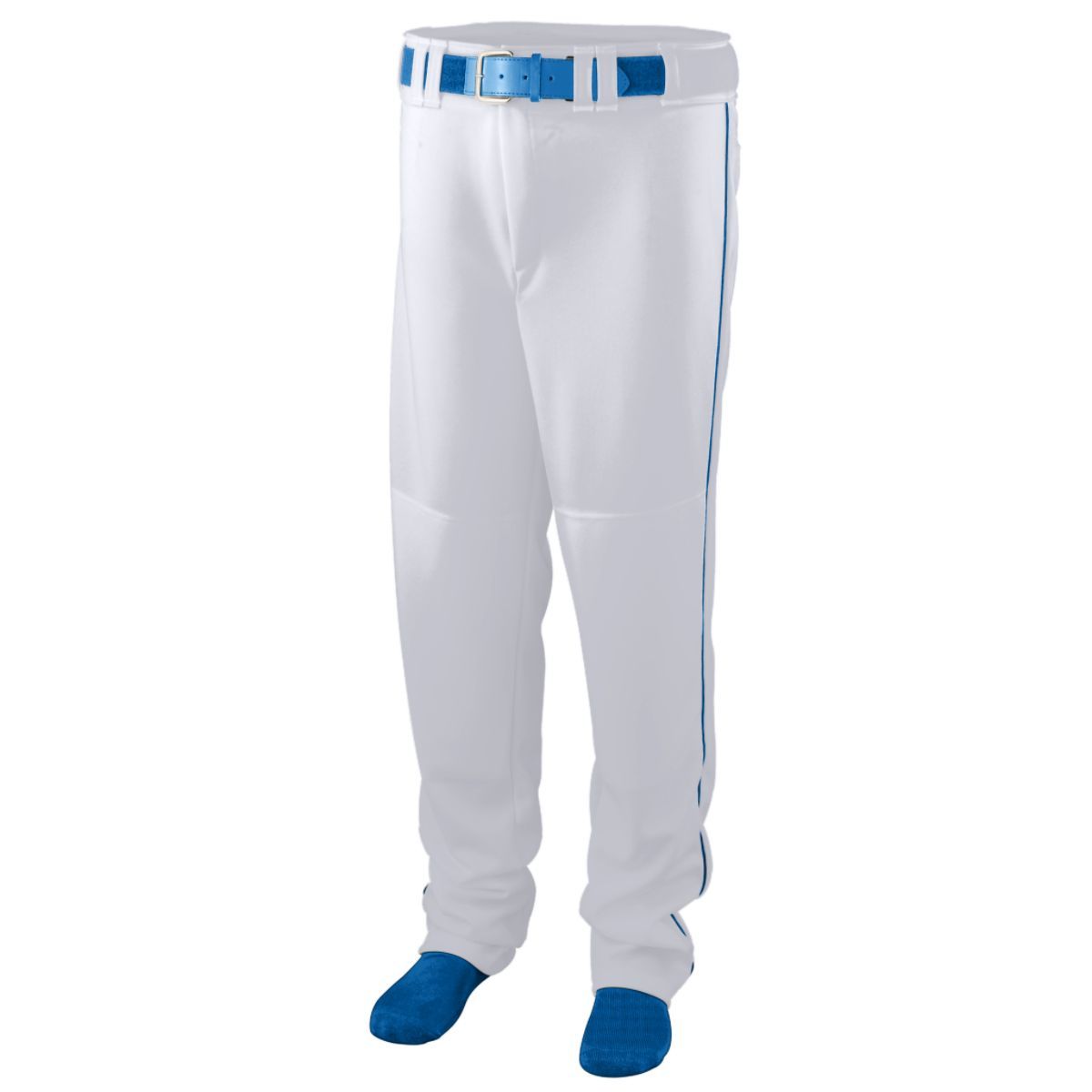 Augusta Sportswear Series Baseball/Softball Pant With Piping in White/Royal  -Part of the Adult, Adult-Pants, Pants, Augusta-Products, Baseball, All-Sports, All-Sports-1 product lines at KanaleyCreations.com