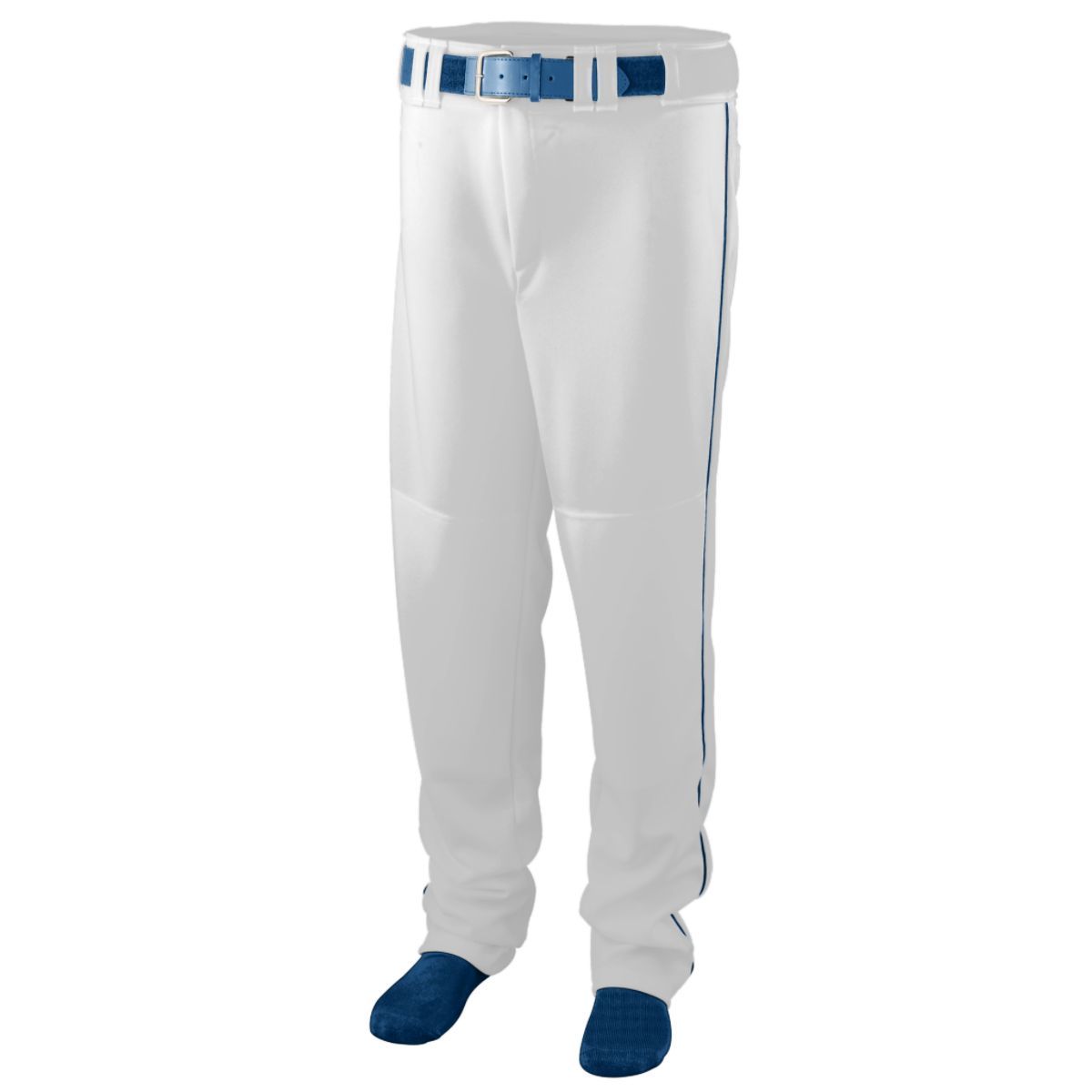 Augusta Sportswear Series Baseball/Softball Pant With Piping in White/Navy  -Part of the Adult, Adult-Pants, Pants, Augusta-Products, Baseball, All-Sports, All-Sports-1 product lines at KanaleyCreations.com