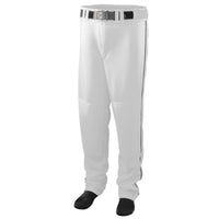 Augusta Sportswear Series Baseball/Softball Pant With Piping in White/Black  -Part of the Adult, Adult-Pants, Pants, Augusta-Products, Baseball, All-Sports, All-Sports-1 product lines at KanaleyCreations.com