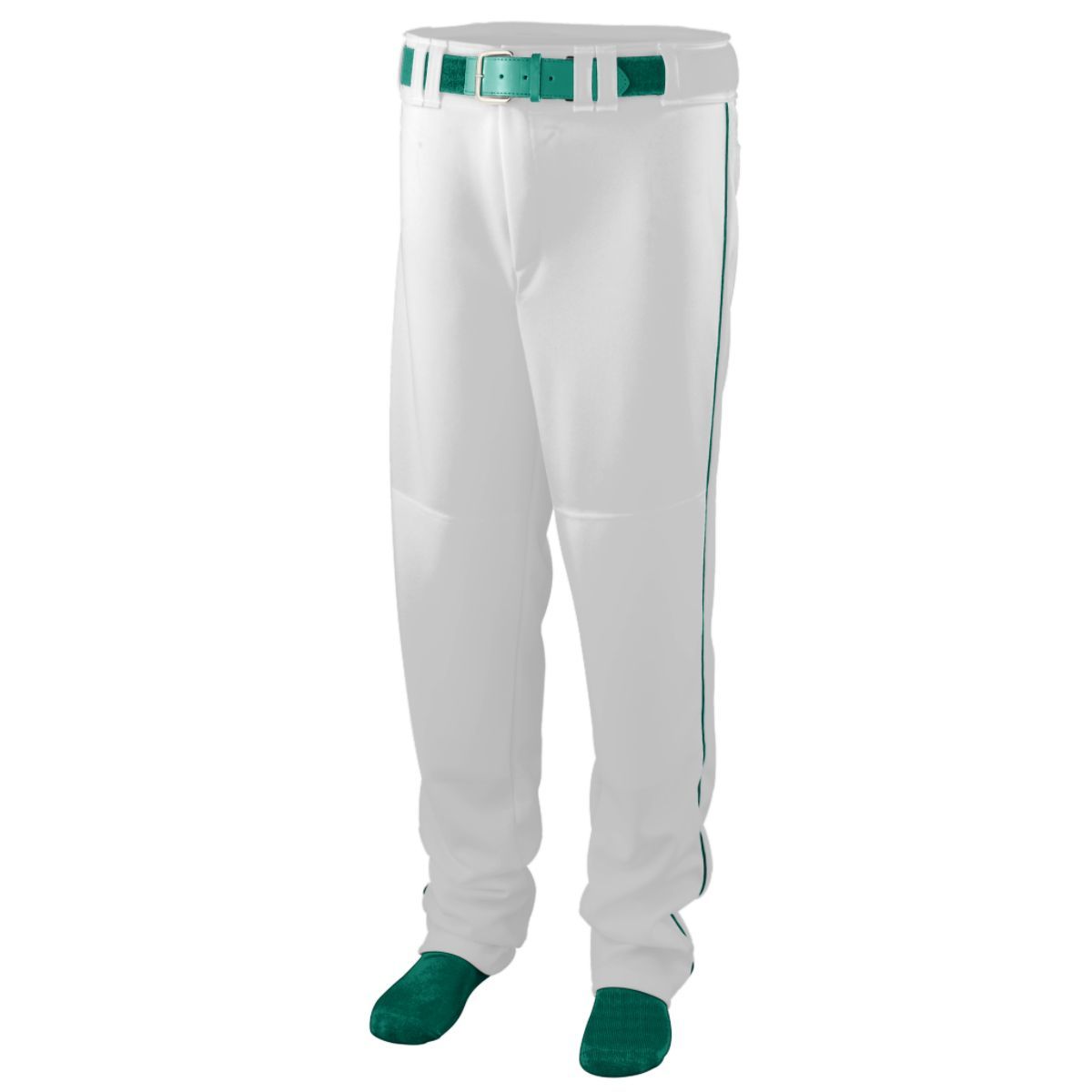 Augusta Sportswear Series Baseball/Softball Pant With Piping in White/Dark Green  -Part of the Adult, Adult-Pants, Pants, Augusta-Products, Baseball, All-Sports, All-Sports-1 product lines at KanaleyCreations.com