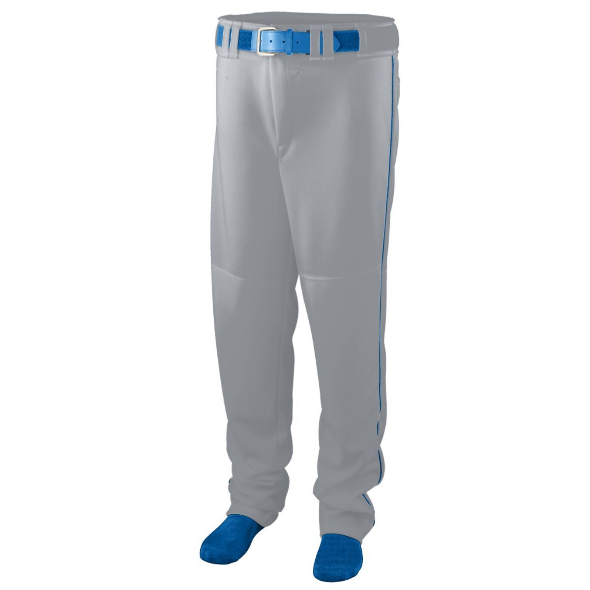 Augusta Sportswear Series Baseball/Softball Pant With Piping in Silver Grey/Royal  -Part of the Adult, Adult-Pants, Pants, Augusta-Products, Baseball, All-Sports, All-Sports-1 product lines at KanaleyCreations.com
