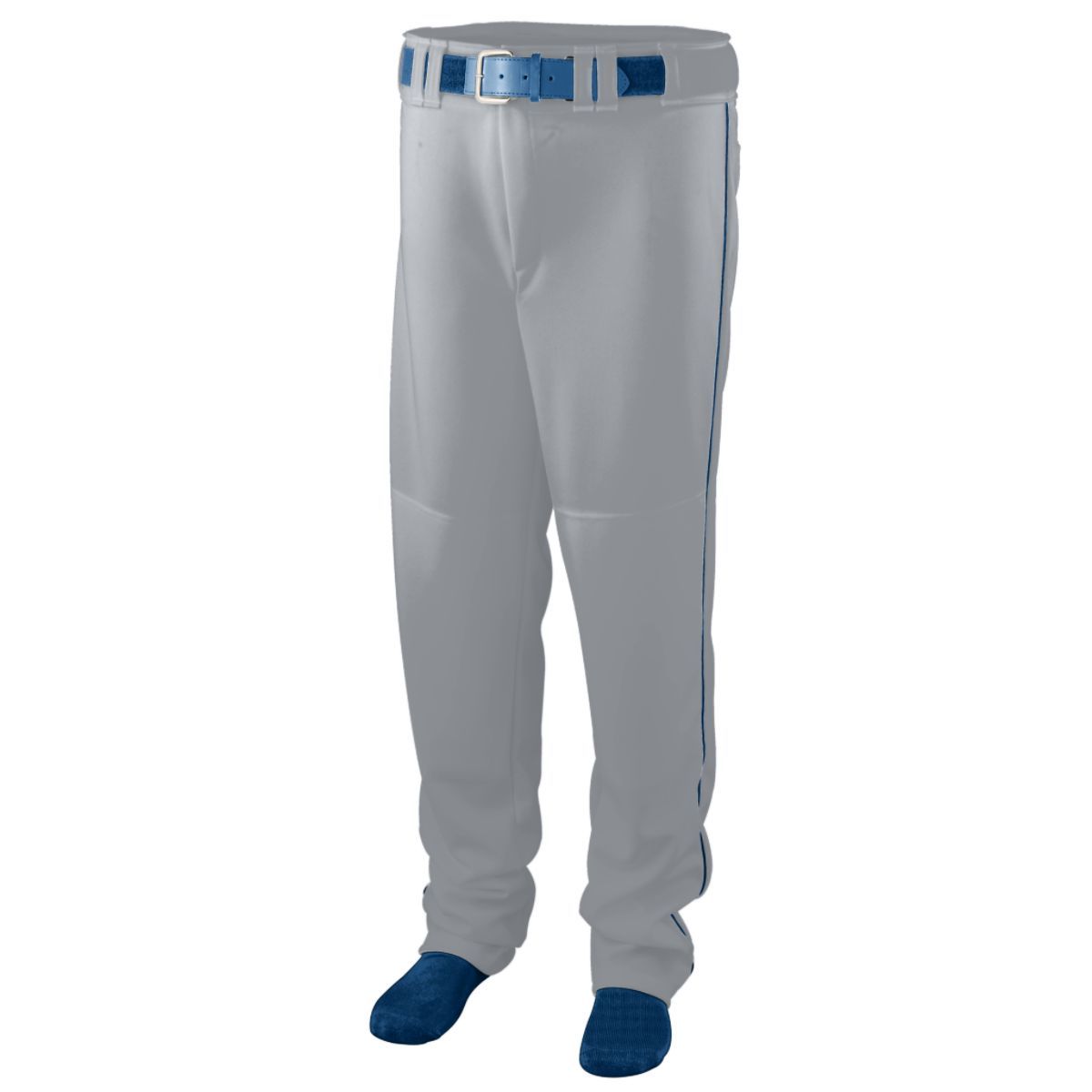 Augusta Sportswear Series Baseball/Softball Pant With Piping in Silver Grey/Navy  -Part of the Adult, Adult-Pants, Pants, Augusta-Products, Baseball, All-Sports, All-Sports-1 product lines at KanaleyCreations.com