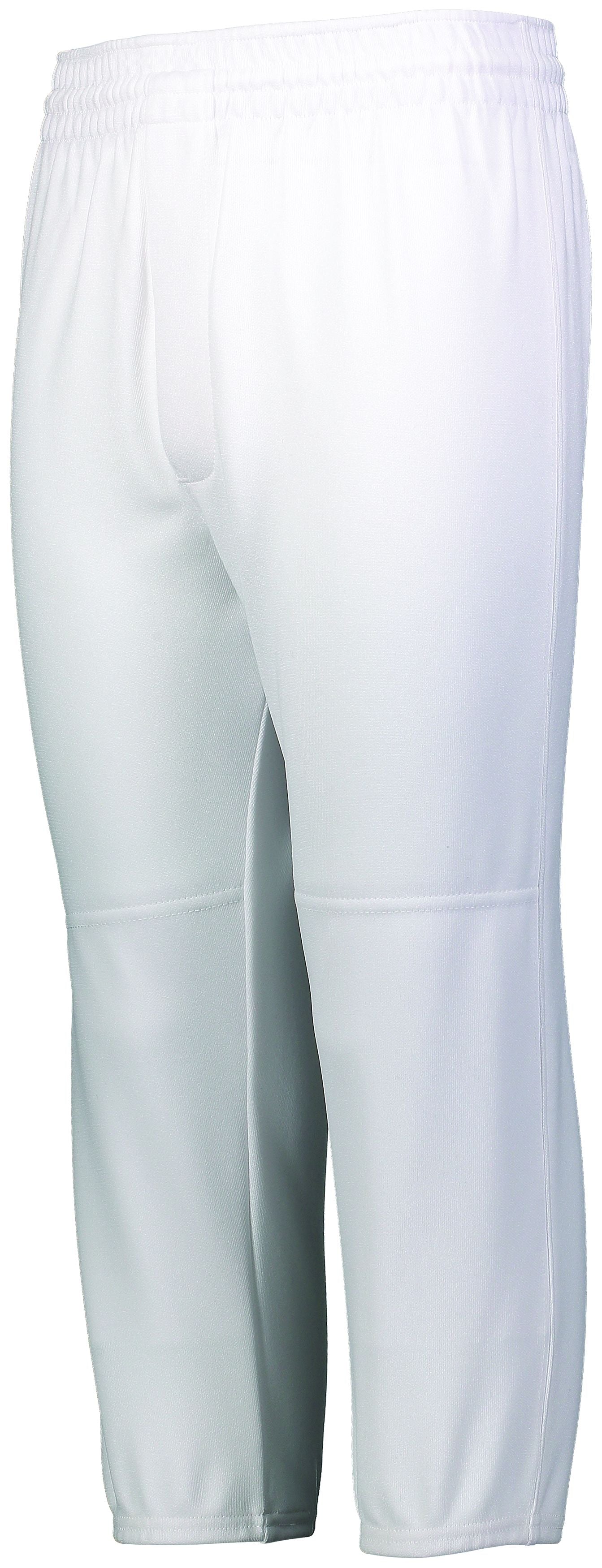 Augusta Sportswear Pull-Up Baseball Pant in White  -Part of the Adult, Adult-Pants, Pants, Augusta-Products, Baseball, All-Sports, All-Sports-1 product lines at KanaleyCreations.com