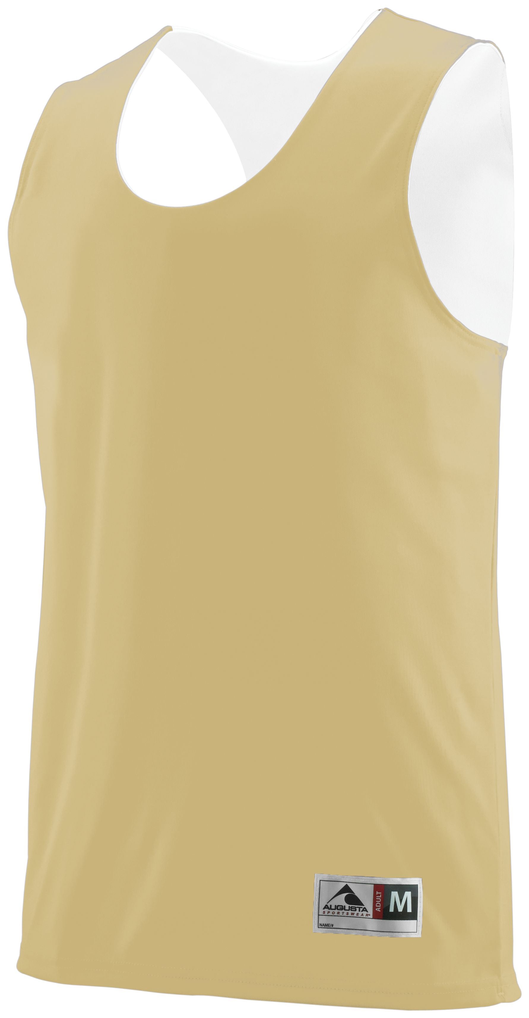 Augusta Sportswear Youth Reversible Wicking Tank in Vegas Gold/White  -Part of the Youth, Youth-Tank, Augusta-Products, Basketball, Shirts, All-Sports, All-Sports-1 product lines at KanaleyCreations.com