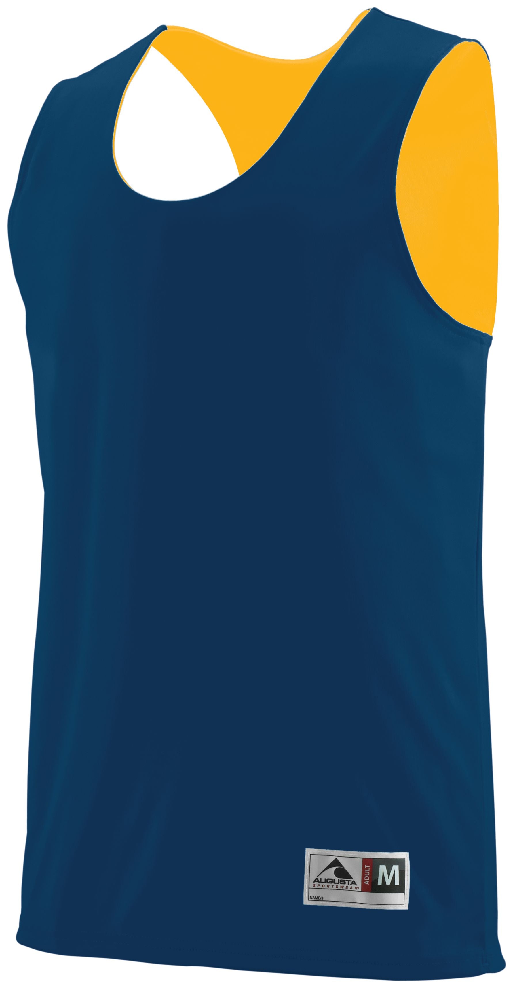 Augusta Sportswear Youth Reversible Wicking Tank in Navy/Gold  -Part of the Youth, Youth-Tank, Augusta-Products, Basketball, Shirts, All-Sports, All-Sports-1 product lines at KanaleyCreations.com