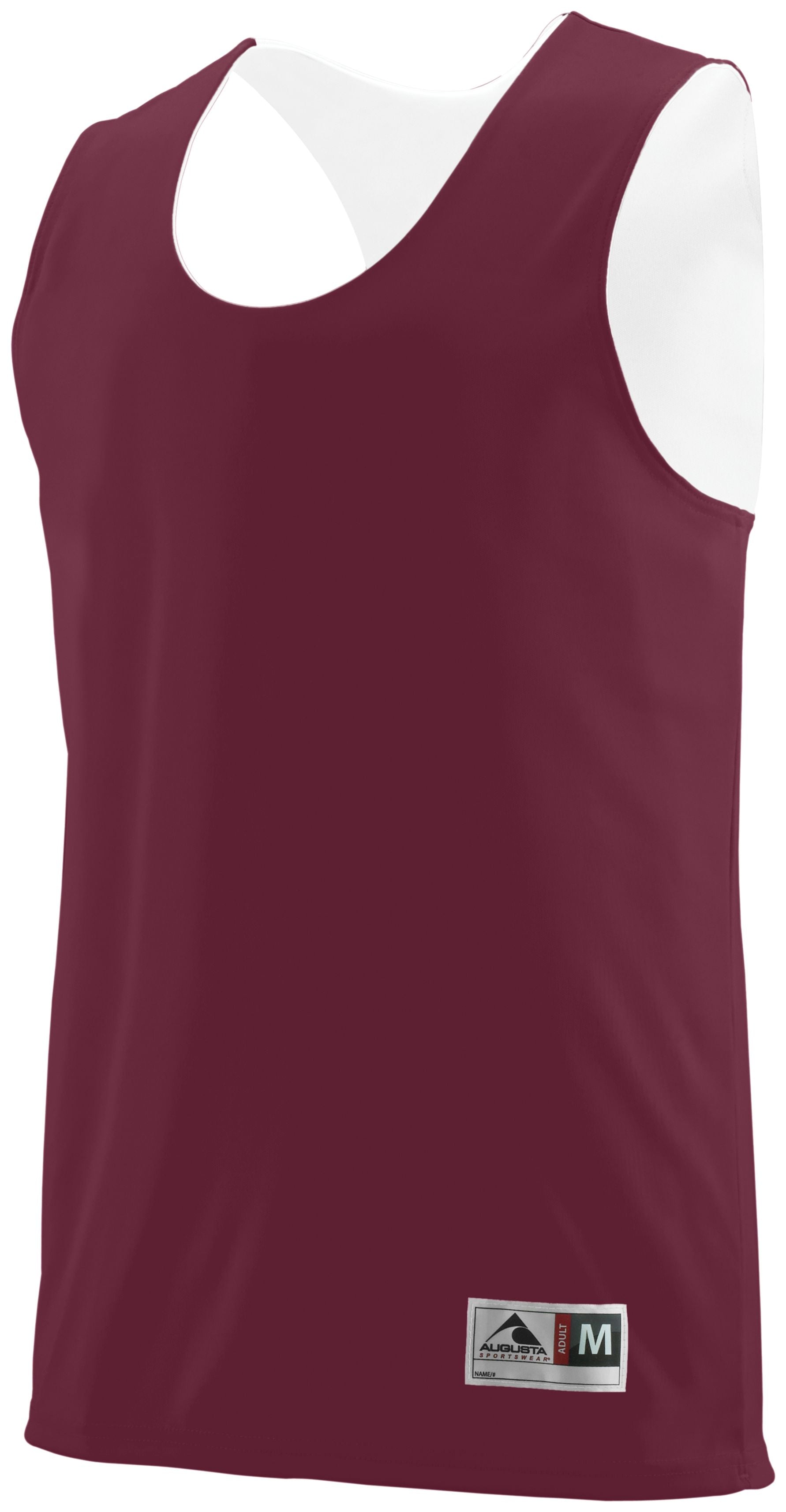 Augusta Sportswear Youth Reversible Wicking Tank in Maroon/White  -Part of the Youth, Youth-Tank, Augusta-Products, Basketball, Shirts, All-Sports, All-Sports-1 product lines at KanaleyCreations.com