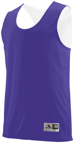 Augusta Sportswear Youth Reversible Wicking Tank in Purple/White  -Part of the Youth, Youth-Tank, Augusta-Products, Basketball, Shirts, All-Sports, All-Sports-1 product lines at KanaleyCreations.com