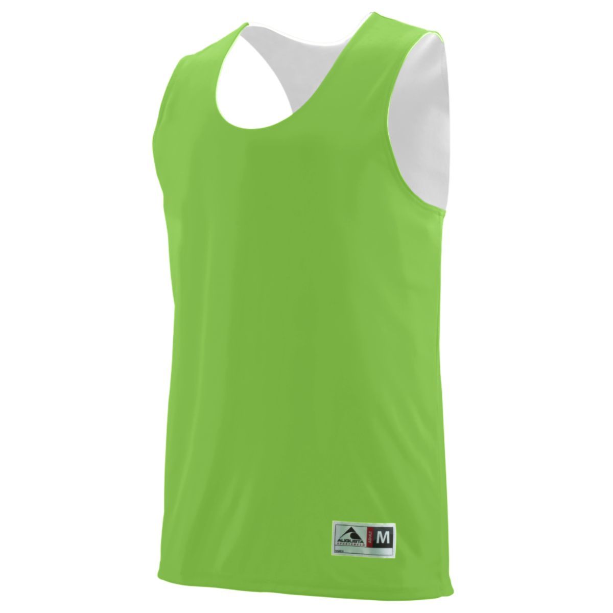 Augusta Sportswear Youth Reversible Wicking Tank in Lime/White  -Part of the Youth, Youth-Tank, Augusta-Products, Basketball, Shirts, All-Sports, All-Sports-1 product lines at KanaleyCreations.com