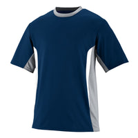 Augusta Sportswear Youth Surge Jersey in Navy/Silver Grey/White  -Part of the Youth, Youth-Jersey, Augusta-Products, Softball, Shirts product lines at KanaleyCreations.com