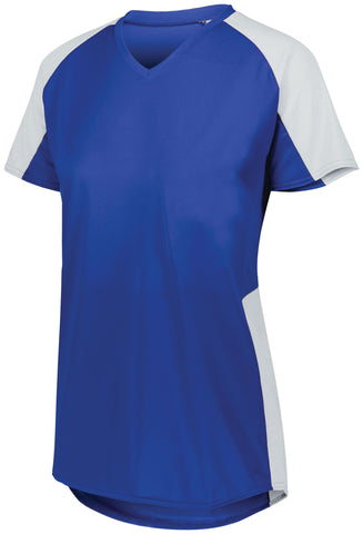 Augusta Sportswear Ladies Cutter Jersey in Royal/White  -Part of the Ladies, Ladies-Jersey, Augusta-Products, Softball, Shirts product lines at KanaleyCreations.com
