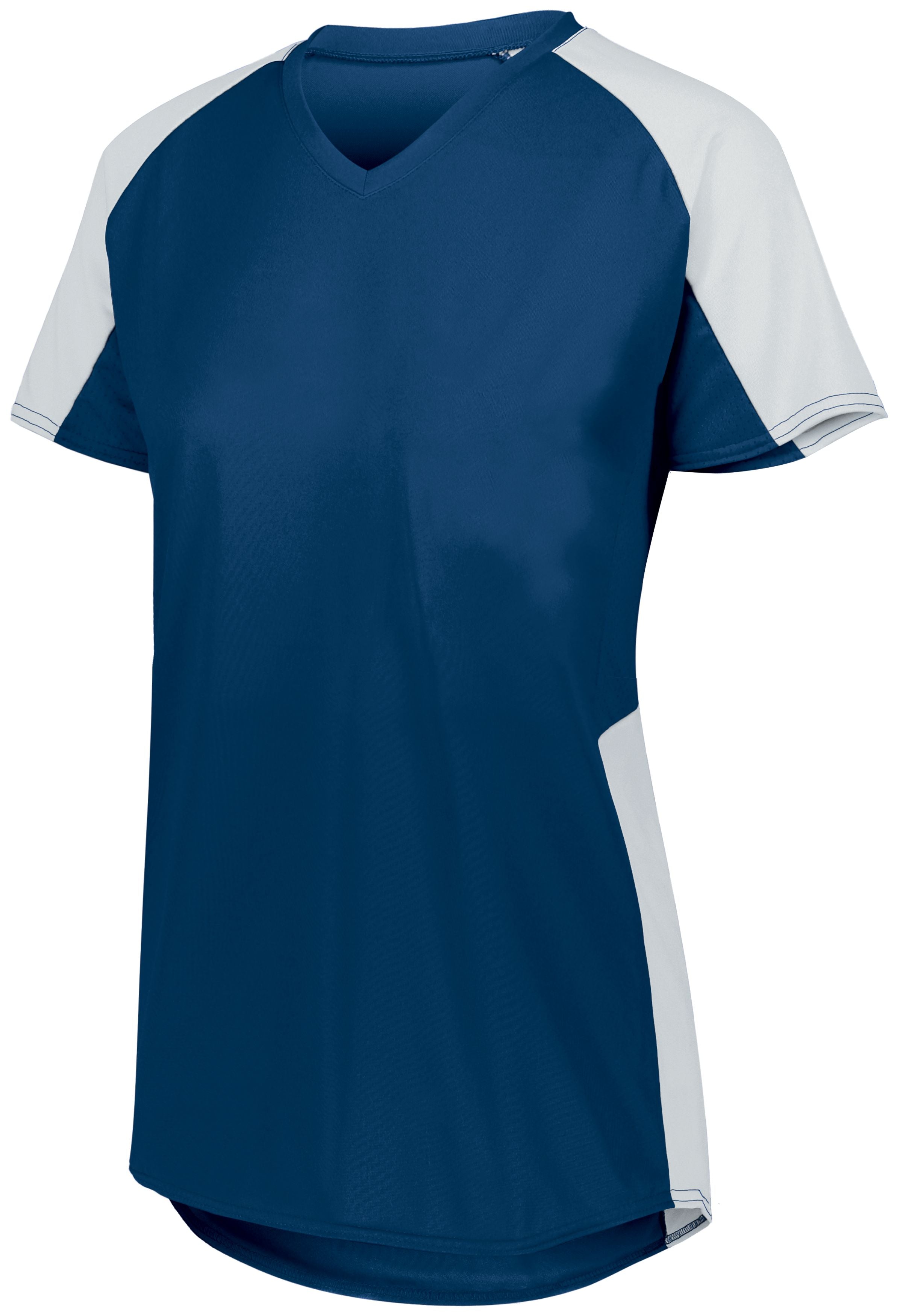 Augusta Sportswear Ladies Cutter Jersey in Navy/White  -Part of the Ladies, Ladies-Jersey, Augusta-Products, Softball, Shirts product lines at KanaleyCreations.com