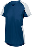 Augusta Sportswear Ladies Cutter Jersey in Navy/White  -Part of the Ladies, Ladies-Jersey, Augusta-Products, Softball, Shirts product lines at KanaleyCreations.com