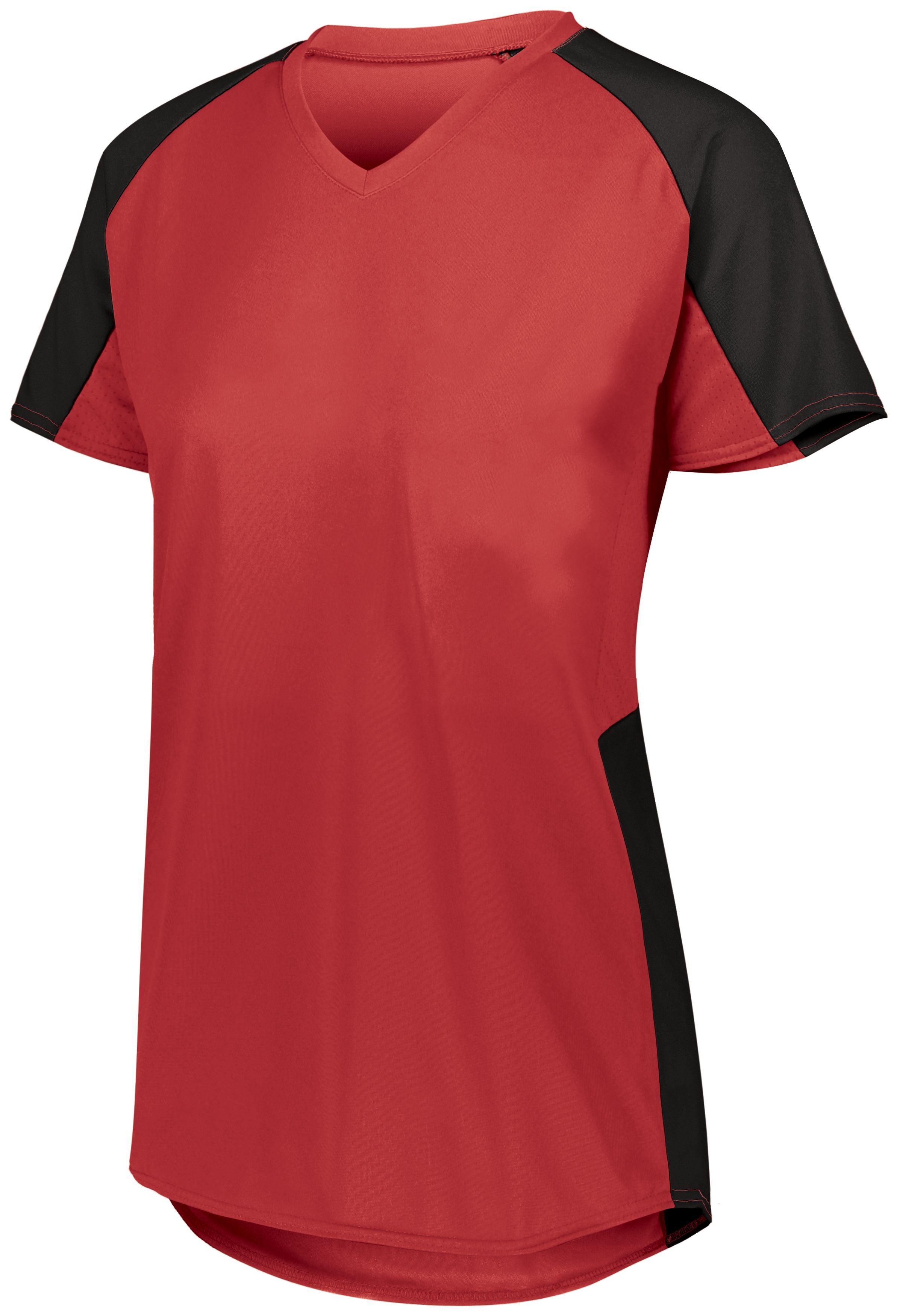 Augusta Sportswear Ladies Cutter Jersey in Red/Black  -Part of the Ladies, Ladies-Jersey, Augusta-Products, Softball, Shirts product lines at KanaleyCreations.com