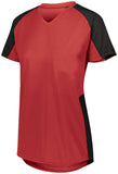 Augusta Sportswear Girls Cutter Jersey in Red/Black  -Part of the Girls, Augusta-Products, Softball, Girls-Jersey, Shirts product lines at KanaleyCreations.com